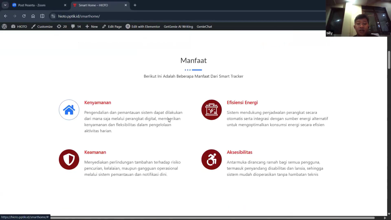 Workshop MM – Pembuatan Landing Page dan Progress Update Content Website HIOTO