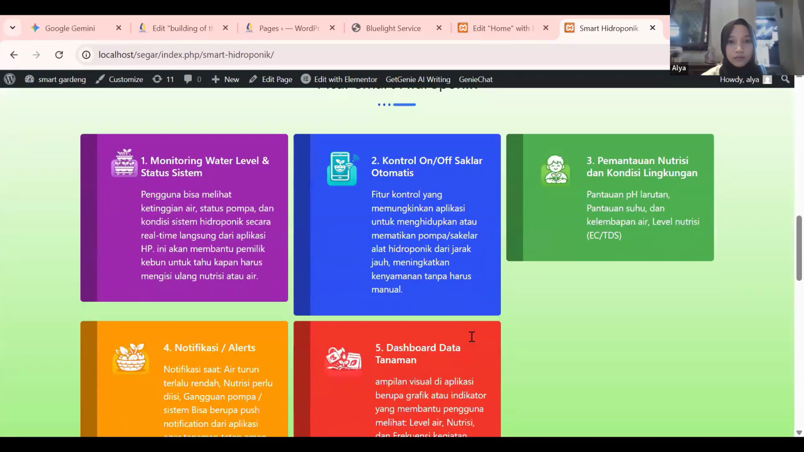 Workshop MM – Pembuatan Landing Page dan Progress Update Content Website SEGAR