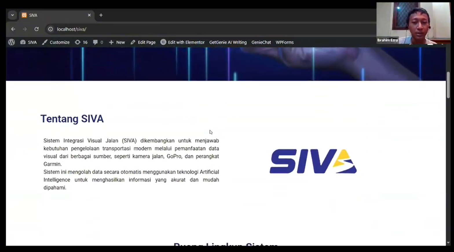 Workshop MM – Pembuatan Landing Page dan Progress Update Content Website SIVA