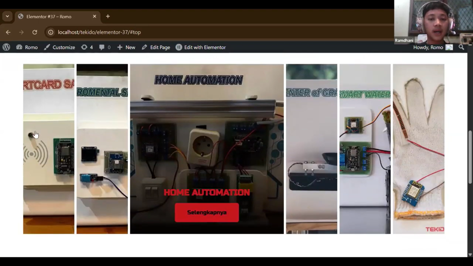 Workshop MM – Pembuatan Landing Page dan Progress Update Content Website TEKIDO