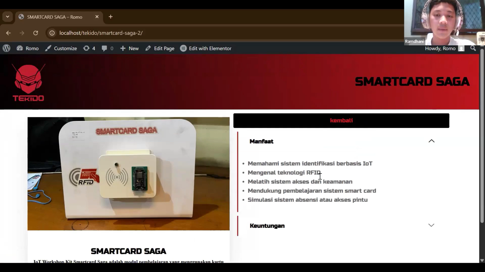 Workshop MM – Pembuatan Landing Page Website TEKIDO