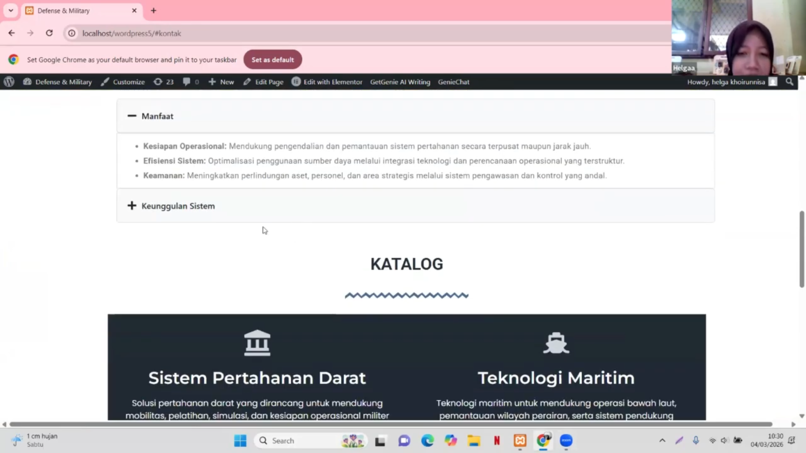 Workshop MM – Power-up dengan Plugins dan Progress Website Military & Defence