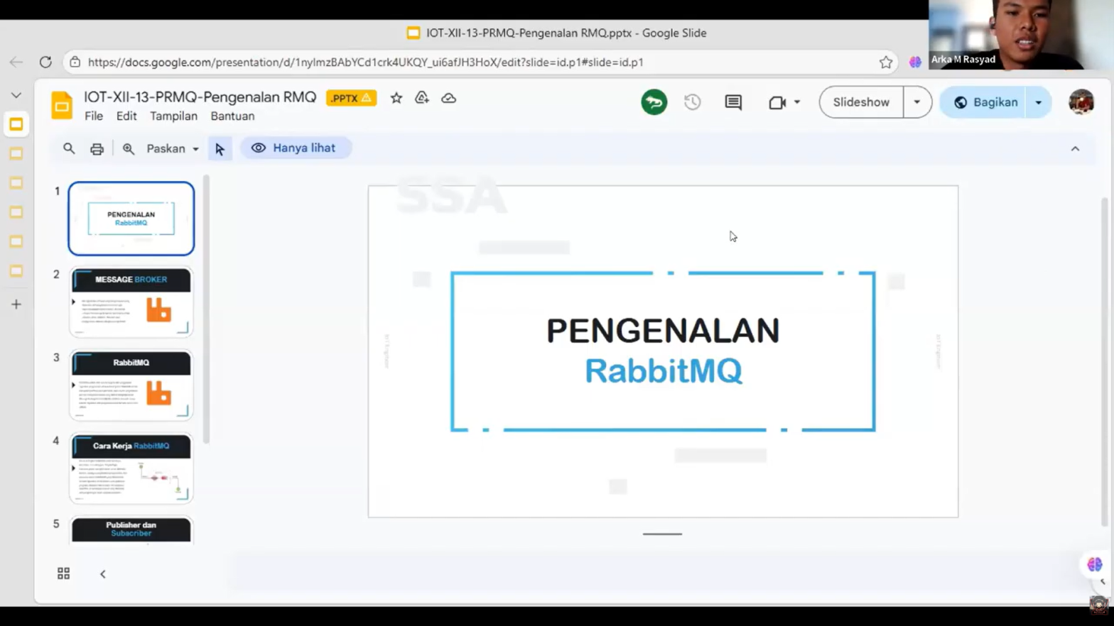 Workshop IoT – Pengenalan RMQ dan Perakitan Smoke Detector