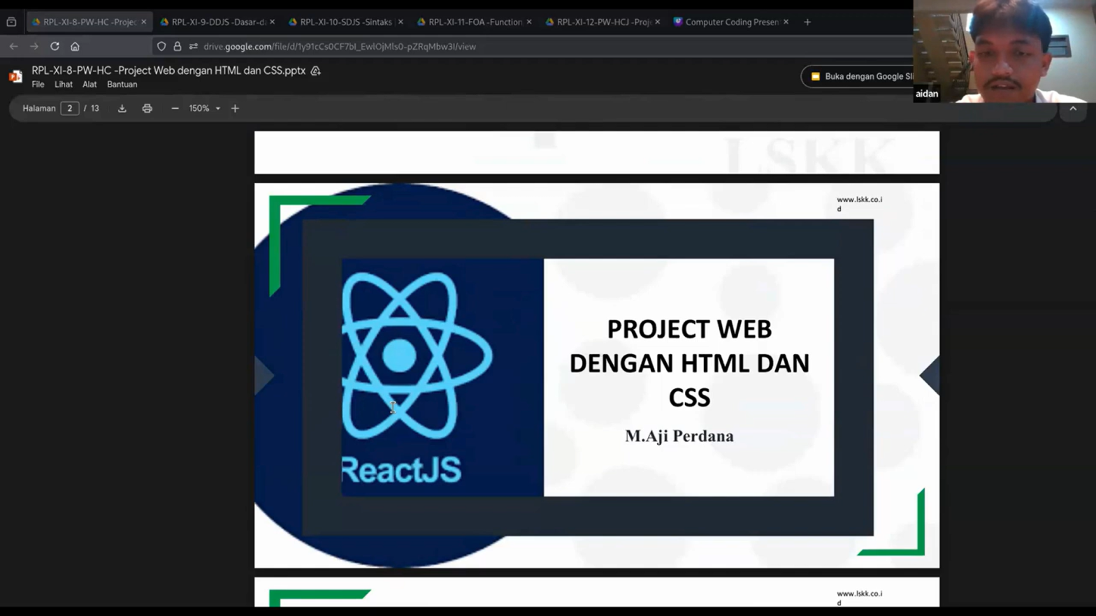 Workshop RPL – Membangun Website Interaktif dengan HTML, CSS, dan JavaScript [Zaidan Faaris Abidi]